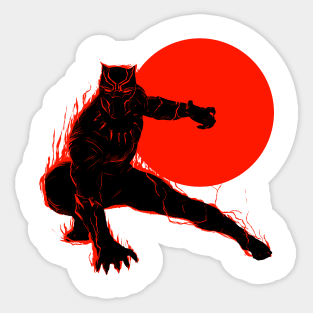 Sunset Panther Sticker